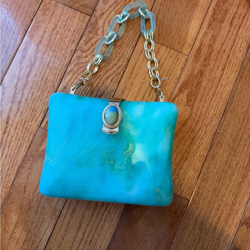 Elegant Turquoise Handbag